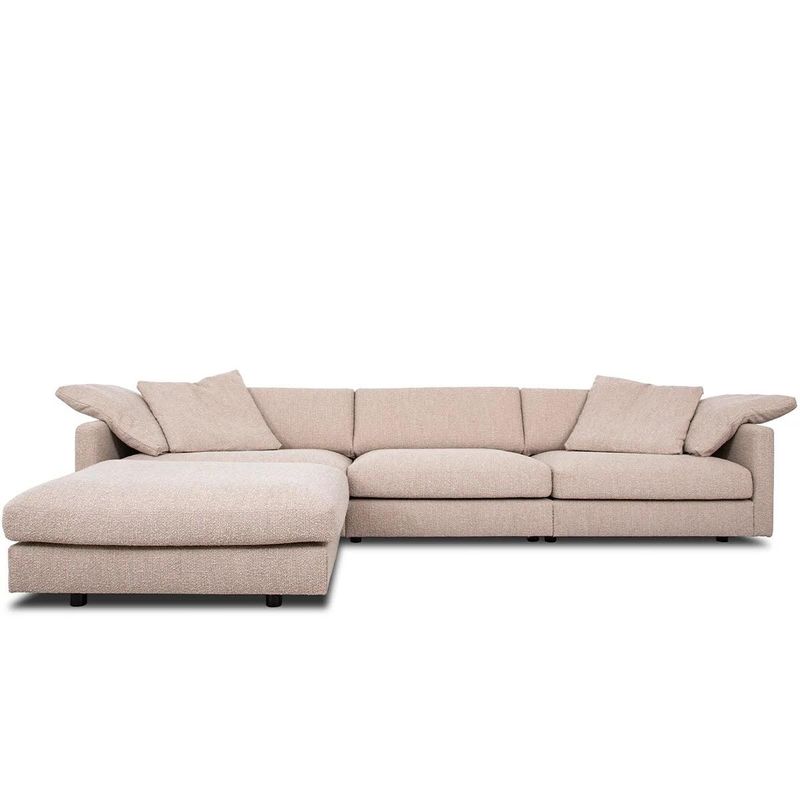 Motive 3-seter modulsofa med sjeselong – Eros velur beige