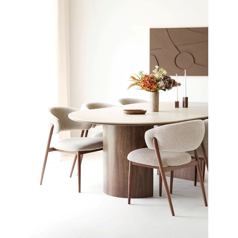Delphi spisebord Ø120–200 cm med uttrekk – House Nordic