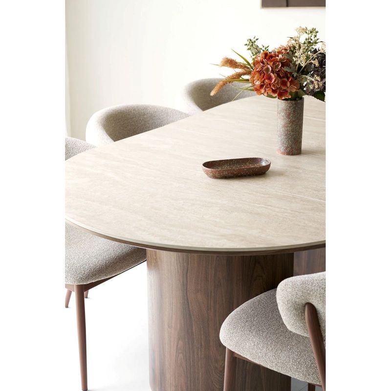 Delphi spisebord Ø120–200 cm med uttrekk – House Nordic