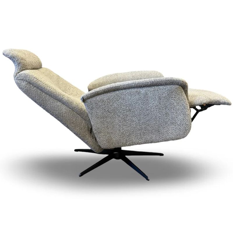 Bent Recliner med integrert fothviler | Teddy Bouclè stoff