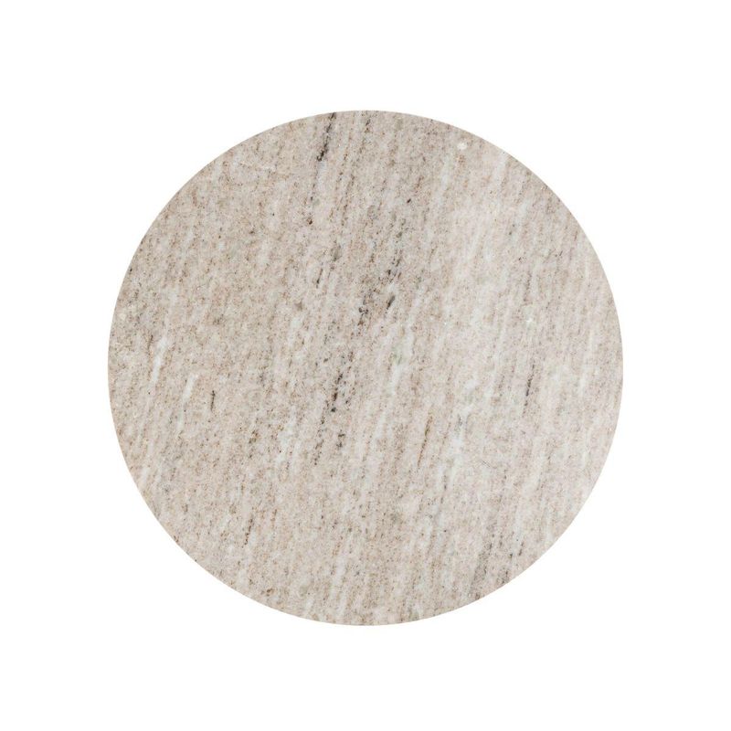 Melan Sidebord Marmor, sølv fot | 30,5x60 