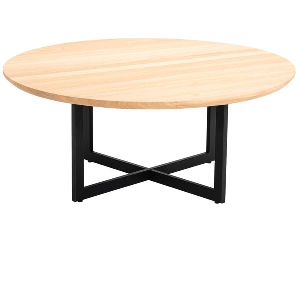 Hovedbilde Eikheim rundt sofabord hvitoljet heltre eik 90cm ...