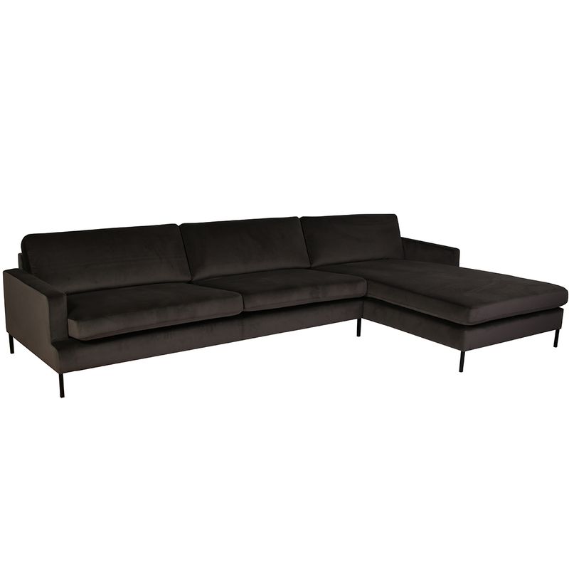 Crosby dyp 3-seter sofa 3N m/sjeselong 360x198cm Fluff One Storm