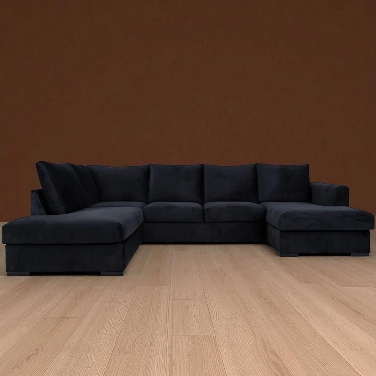 Chill Oppsett 3 U-sofa hjørnesofa Bluvel velur 330x215