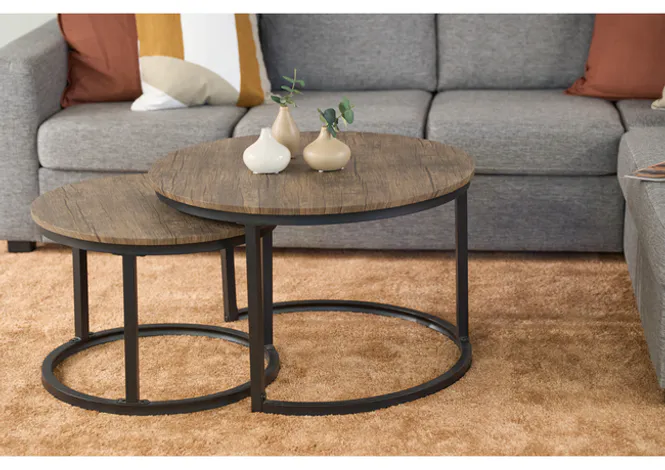 Hovedbilde Hastings Sofabord sett av 2 bord Ø76/57cm