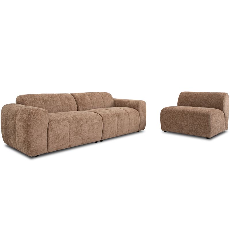 Moss 4 seter modulsofa 324 cm velg farge Raven tekstil