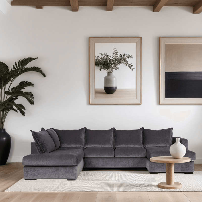 Chill U-sofa 330x215 cm – Eros velur