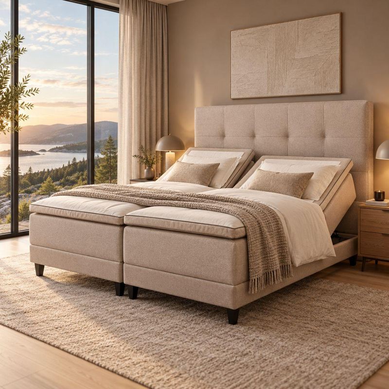 Dvale Delta 180x200 cm regulerbar seng | 100% naturlatex overmadrass