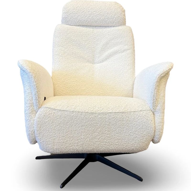 Bent Recliner med integrert fothviler | Teddy Bouclè stoff