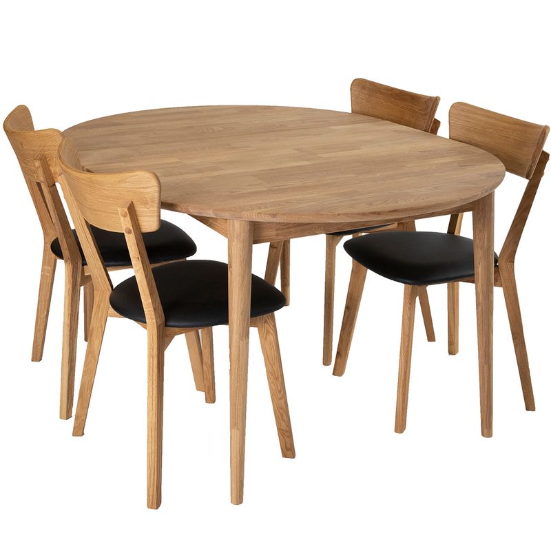 Alborg Spisebord 110/150 heltre oljet eik med illeggsplate
