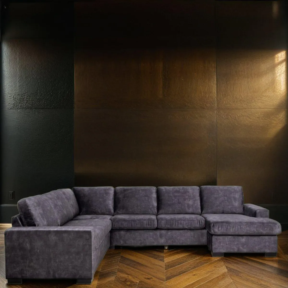 Manhattan U-sofa oppsett 4 320x250cm Adore Fuji velur-velg farge