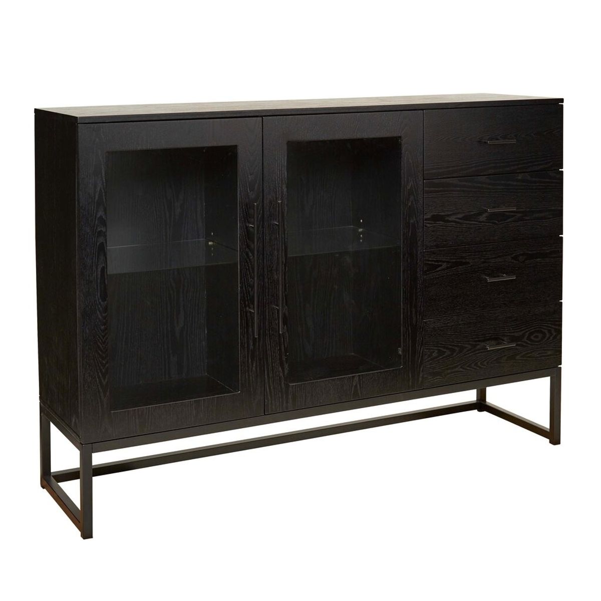 Lavall skjenk - sort ask finer 150 cm