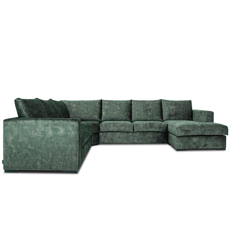 Chill hjørnesofa med sjeselong 345x275 cm – Adore Fuji velur