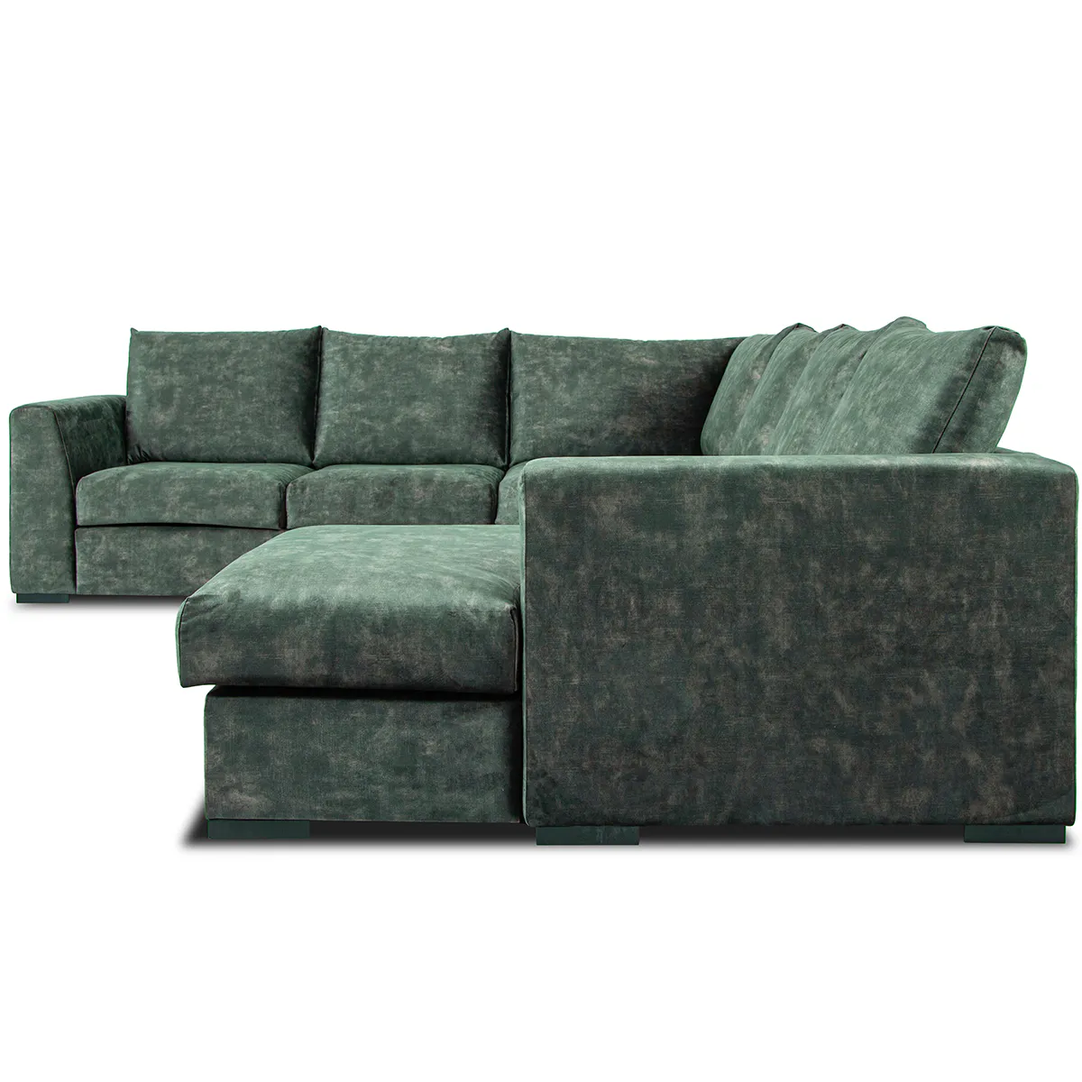 Chill hjørnesofa med sjeselong 345x275 cm – Adore Fuji velur
