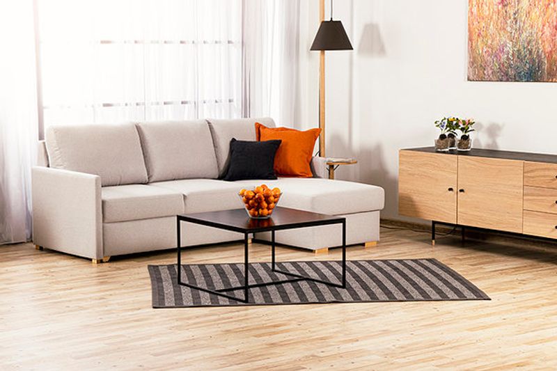 Ramona 3 seter med sjeselong sovesofa 215x159cm | Brego tekstil