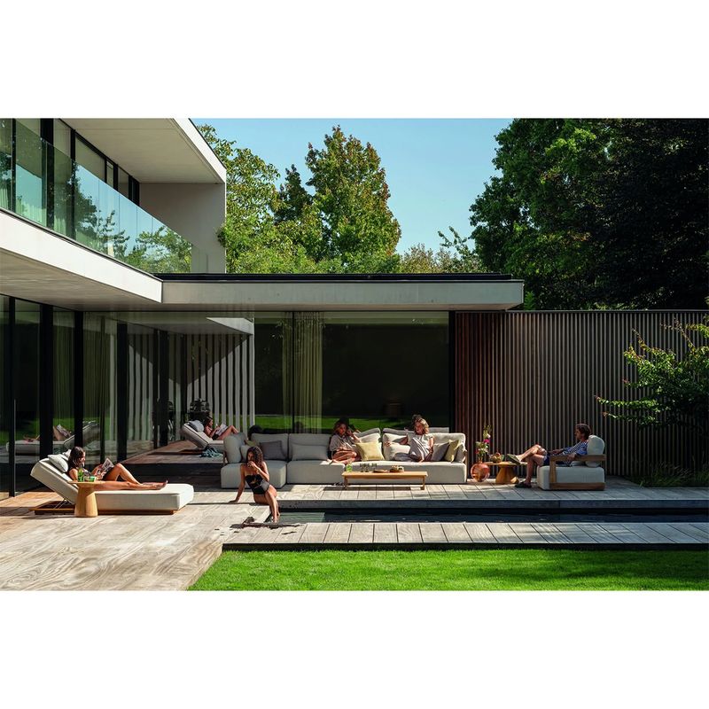 Rafa 3-seter loungesofa ute - teak & Quick Dry