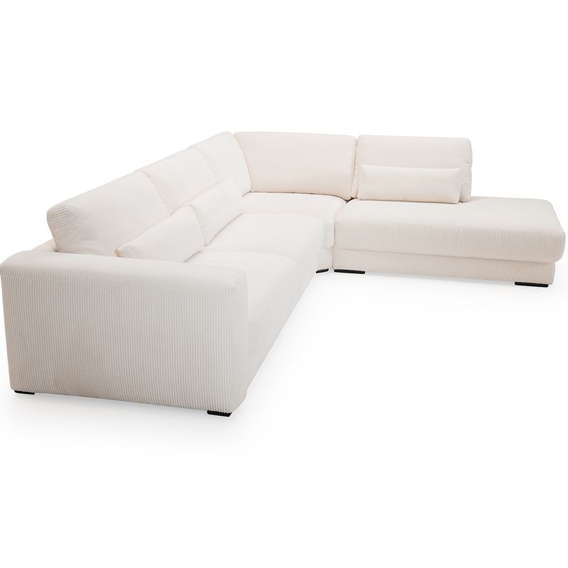 2389 Egholm Hjørnesofa åpen ende 336cm x 256cm modulbasert velg Ribcord cordfløyel tekstil