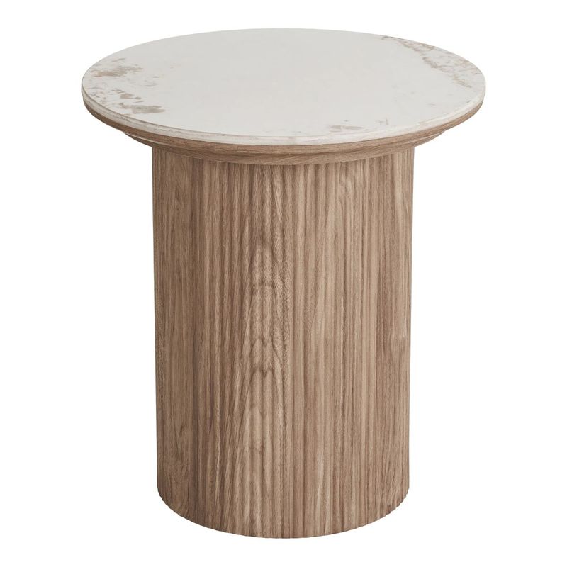 Athens sidebord Ø45 cm – keramisk bordplate
