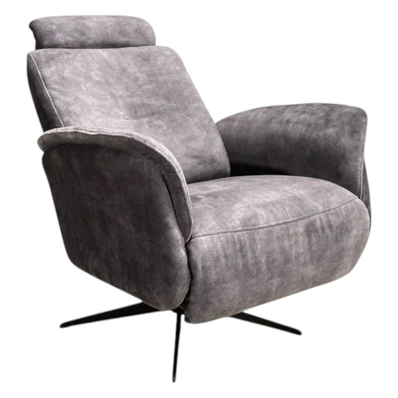 Bent Recliner med integrert fothviler | Adore velur