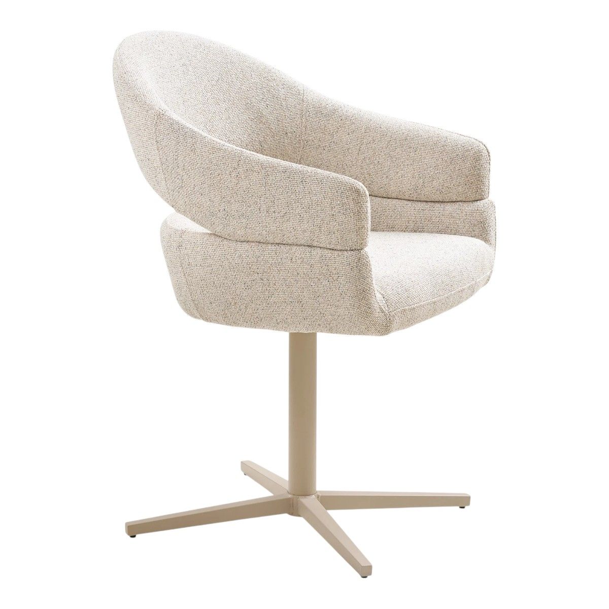 Dover spisestol beige med sving – tekstil | House Nordic