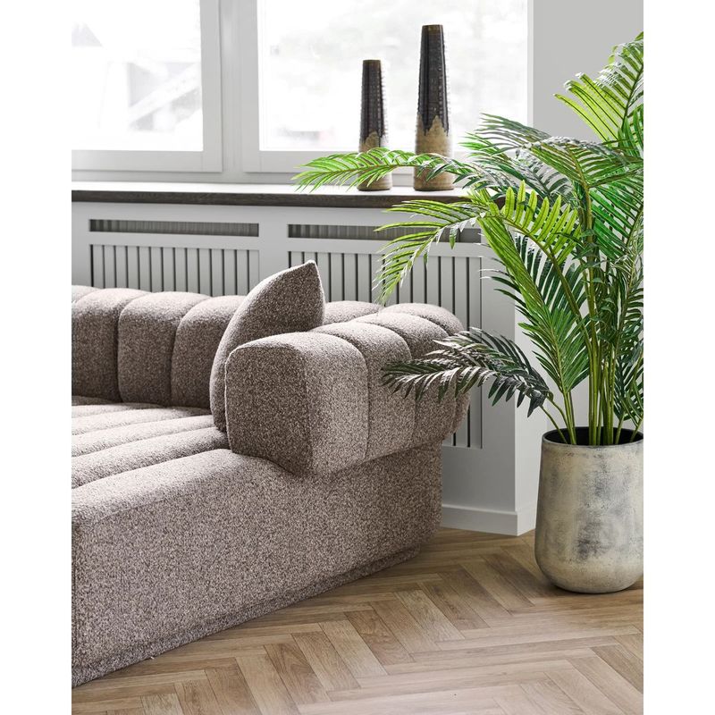 Aurora sofa 3-seter med sjeselong - brown | House Nordic 