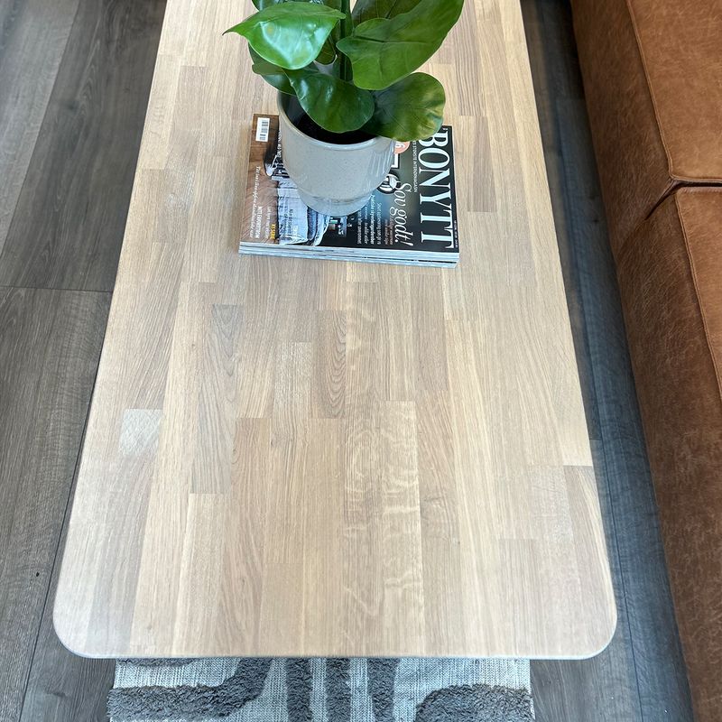 Orust Sofabord massiv hvitoljet heltre eik 120x60x48