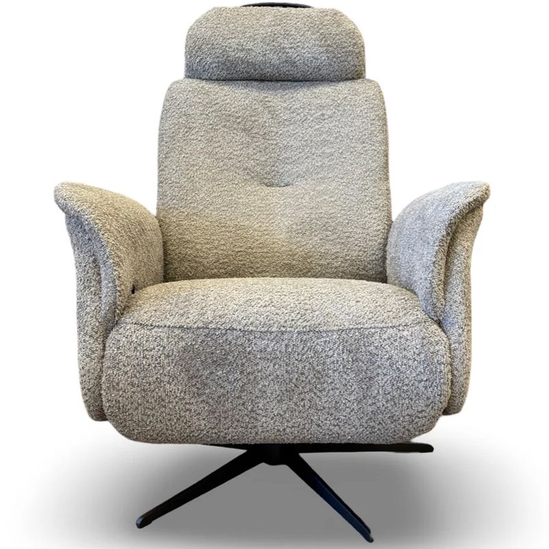 Bent Recliner med integrert fothviler | Teddy Bouclè stoff