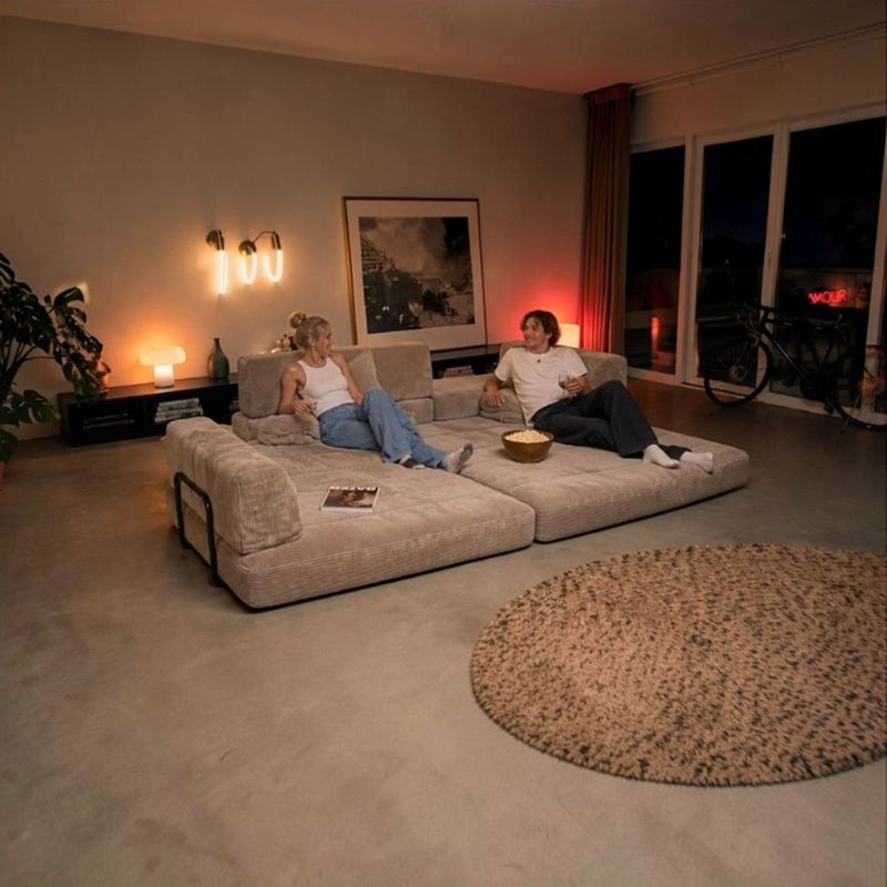 Mellow sovesofa 200 cm med 180x200 seng - Skalma