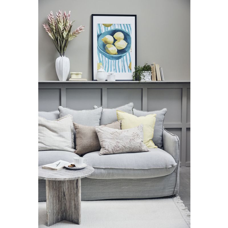 Elivinne marmor sidebord  D. Linen | 40X40X50 cm. 