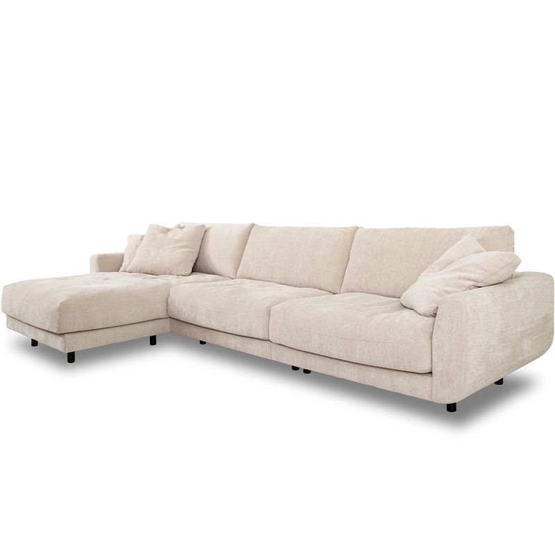 Lazy XL modulsofa 336x180cm med sjeselong myk komfort velg Raven tekstil