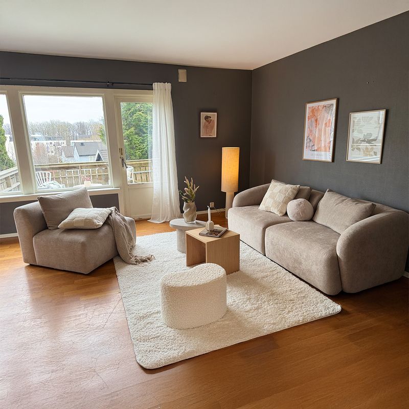 Sori hjørnesofa med åpen ende 280X210cm - Velg Storm tekstil