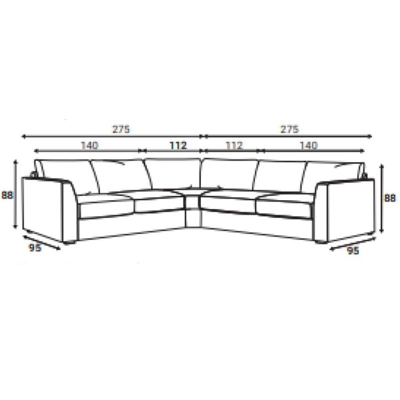 Chill hjørnesofa 275x275 cm – Adore Fuji velur