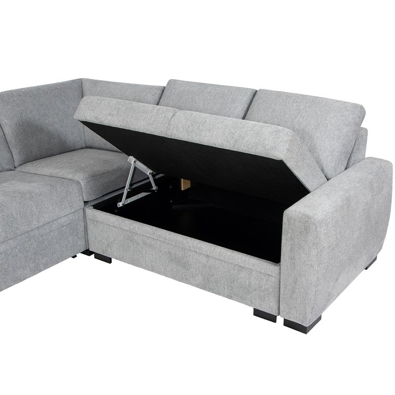 Harmony Hjørne sovesofa med seng inni 278x235cm Inari tekstil