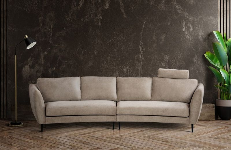 California 4 seter sofa buet | 326 cm | Raven Tekstil