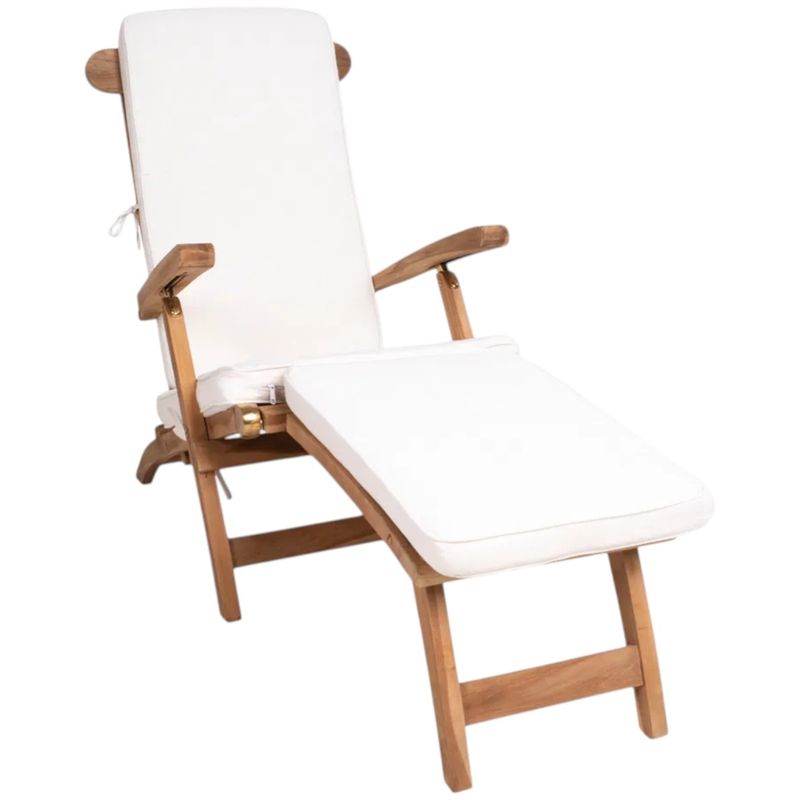 Arrecife dekkstol ute - teak m/ pute | House Nordic