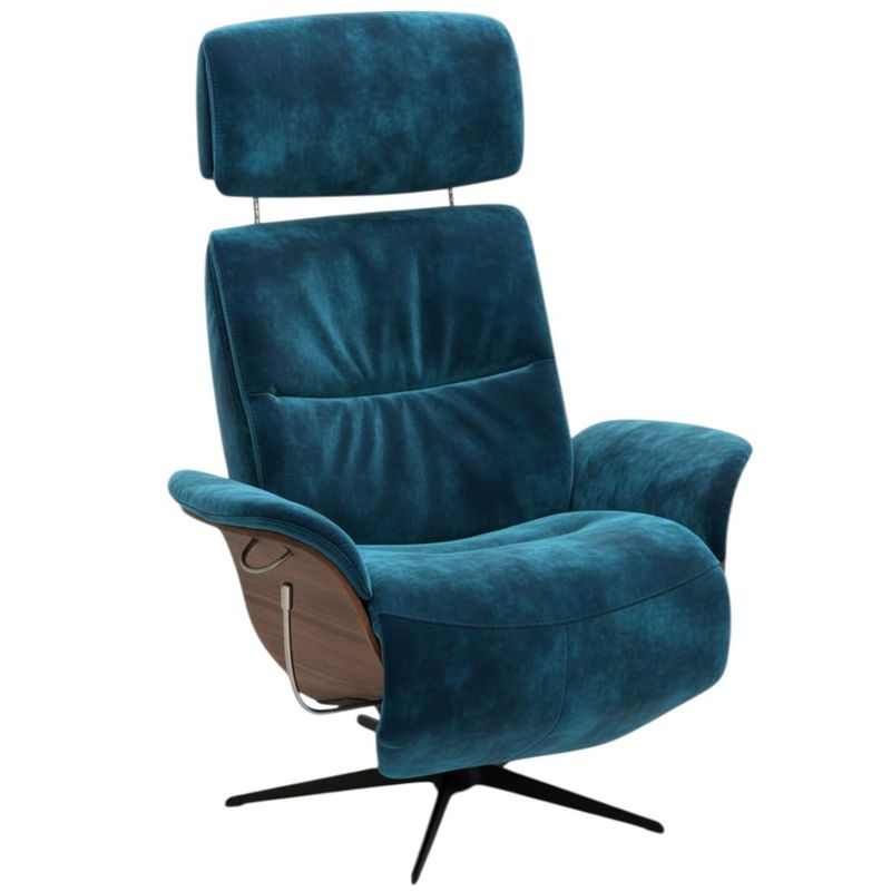 Five Recliner med integrert fothviler | Adore velur