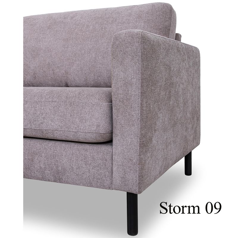 Luton Hjørnesofa C7  251x251cm Storm tekstil 