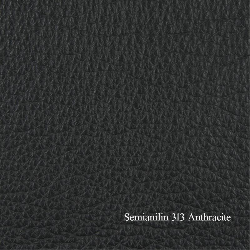 Five Recliner med integrert fothviler | Semianilin skinn