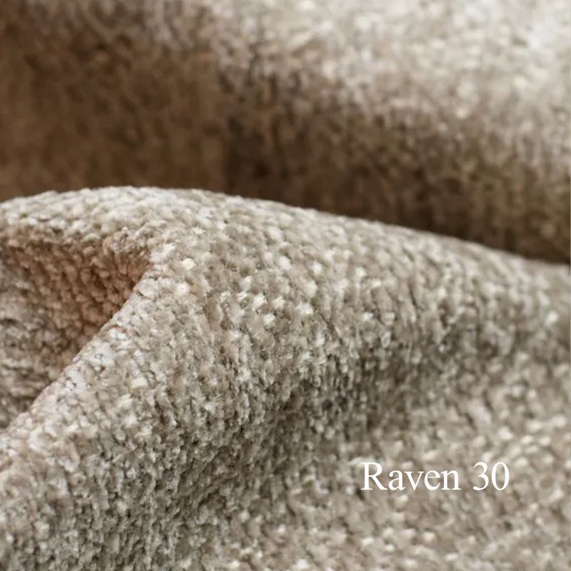 Vega 3-seter sjeselong sofa 220x132cm Raven tekstil
