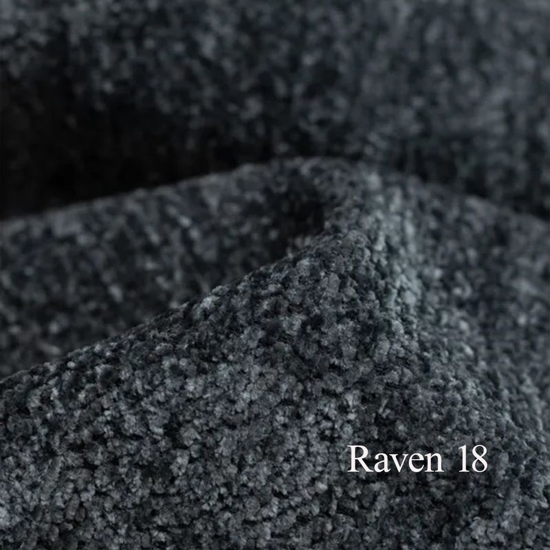 Vega 3-seter sjeselong sofa 220x132cm Raven tekstil