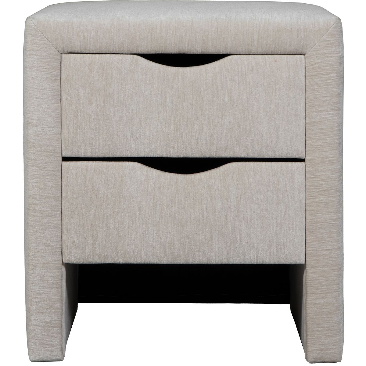 Dvale Duo nattbord med 2 skuffer - helkledd Loft tekstil