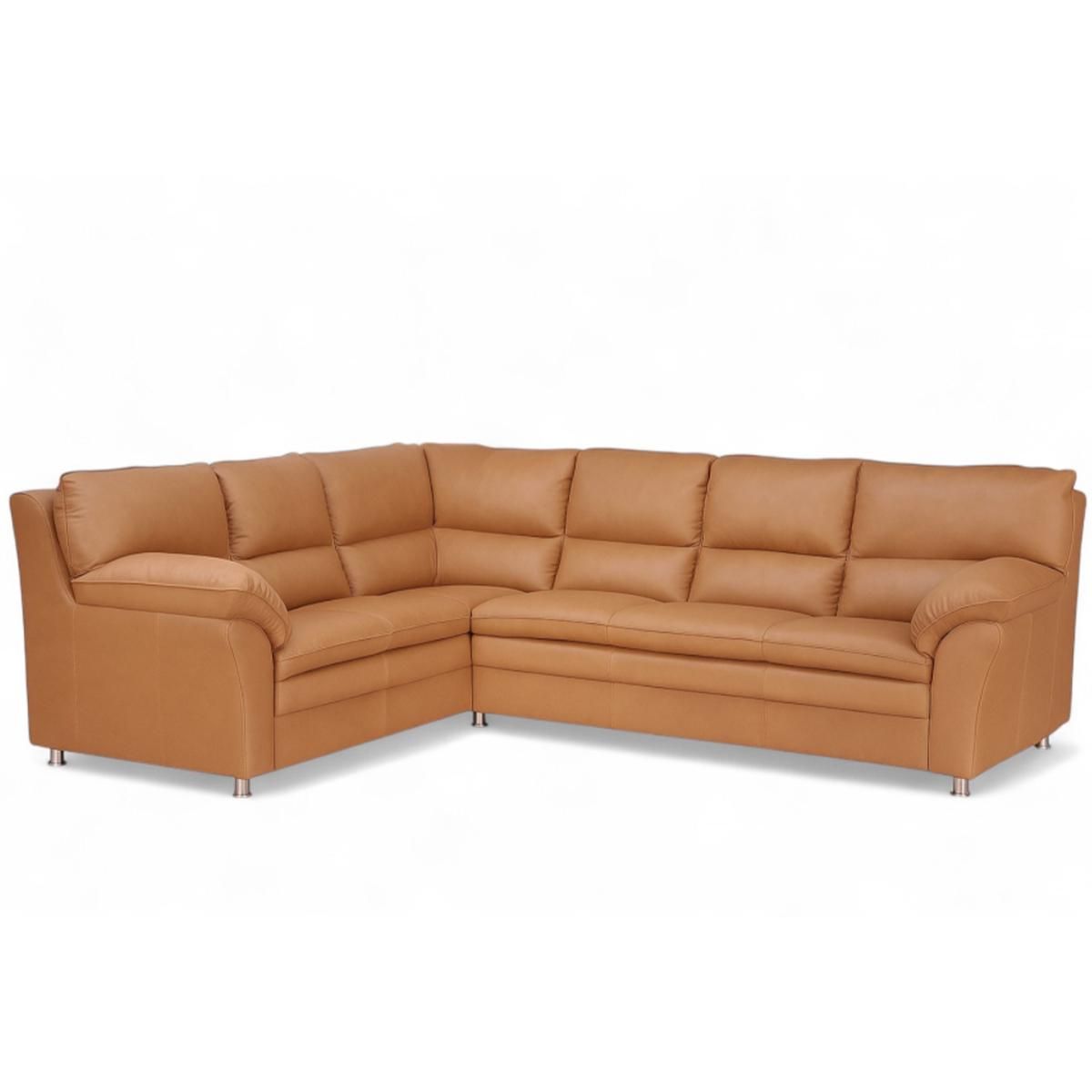 Palma Hjørnesofa i ekte skinn 281x226cm